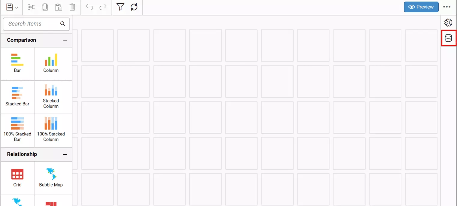 زر مصدر بيانات Bold BI