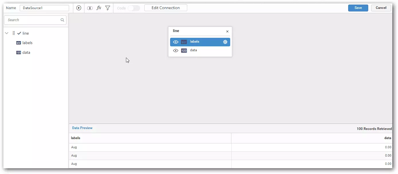 عرض تصميم البيانات في Bold BI
