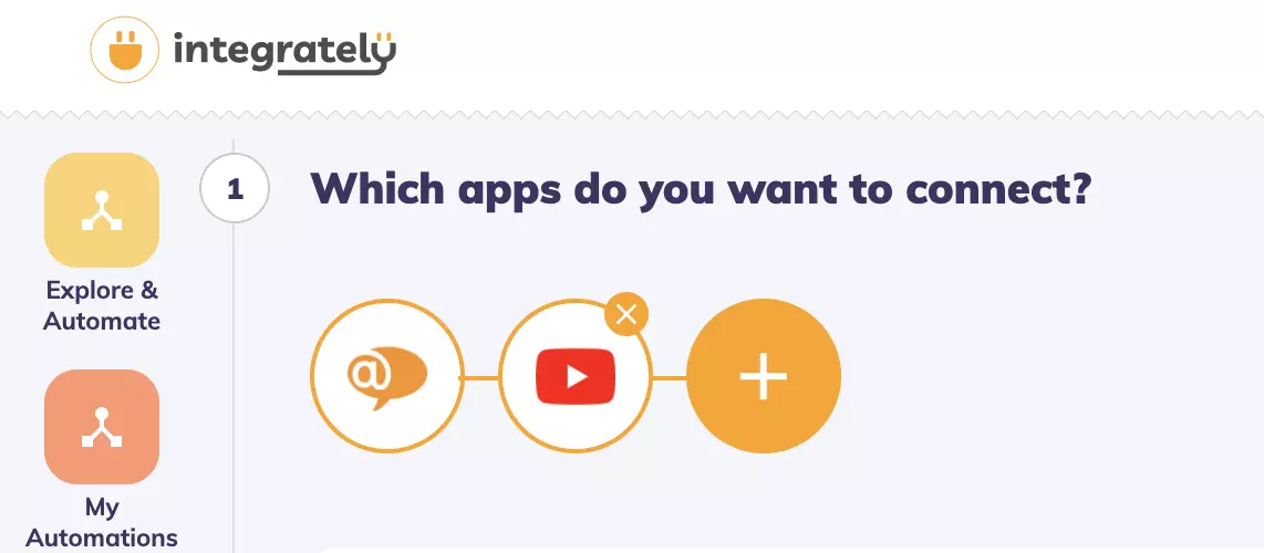 Integrately مع التطبيقات المحددة وجاهزة للتكامل