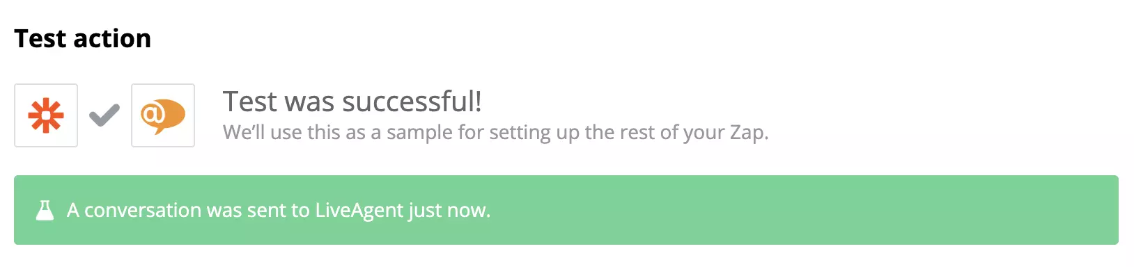 اختبار تكامل LiveAgent و Asana ناجح