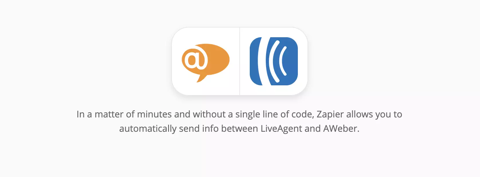 صفحة تكامل LiveAgent وAWeber على Zapier