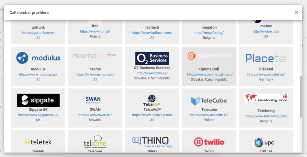 Optimal Call في قائمة موفري VoIP