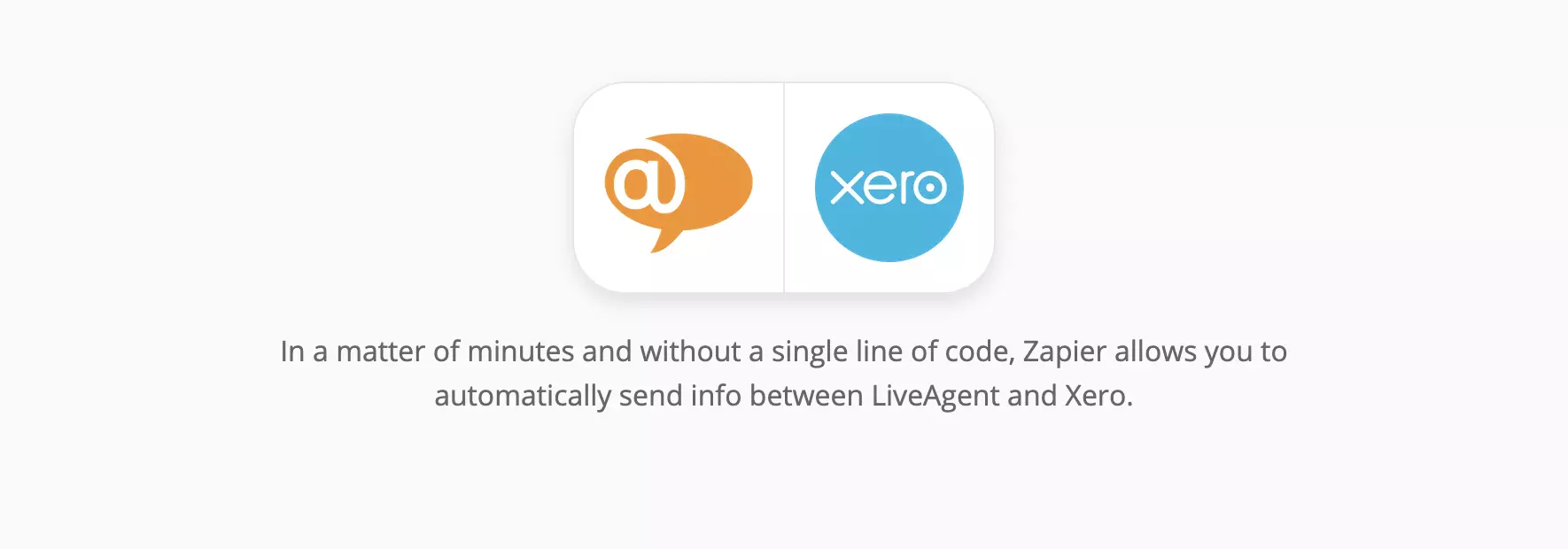 صفحة تكامل Xero و LiveAgent على Zapier