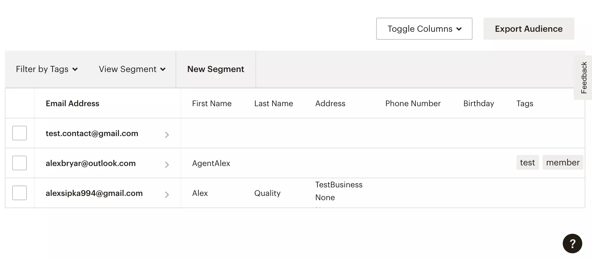 تمت إضافة مشترك جديد إلى Mailchimp بعد التكامل الناجح