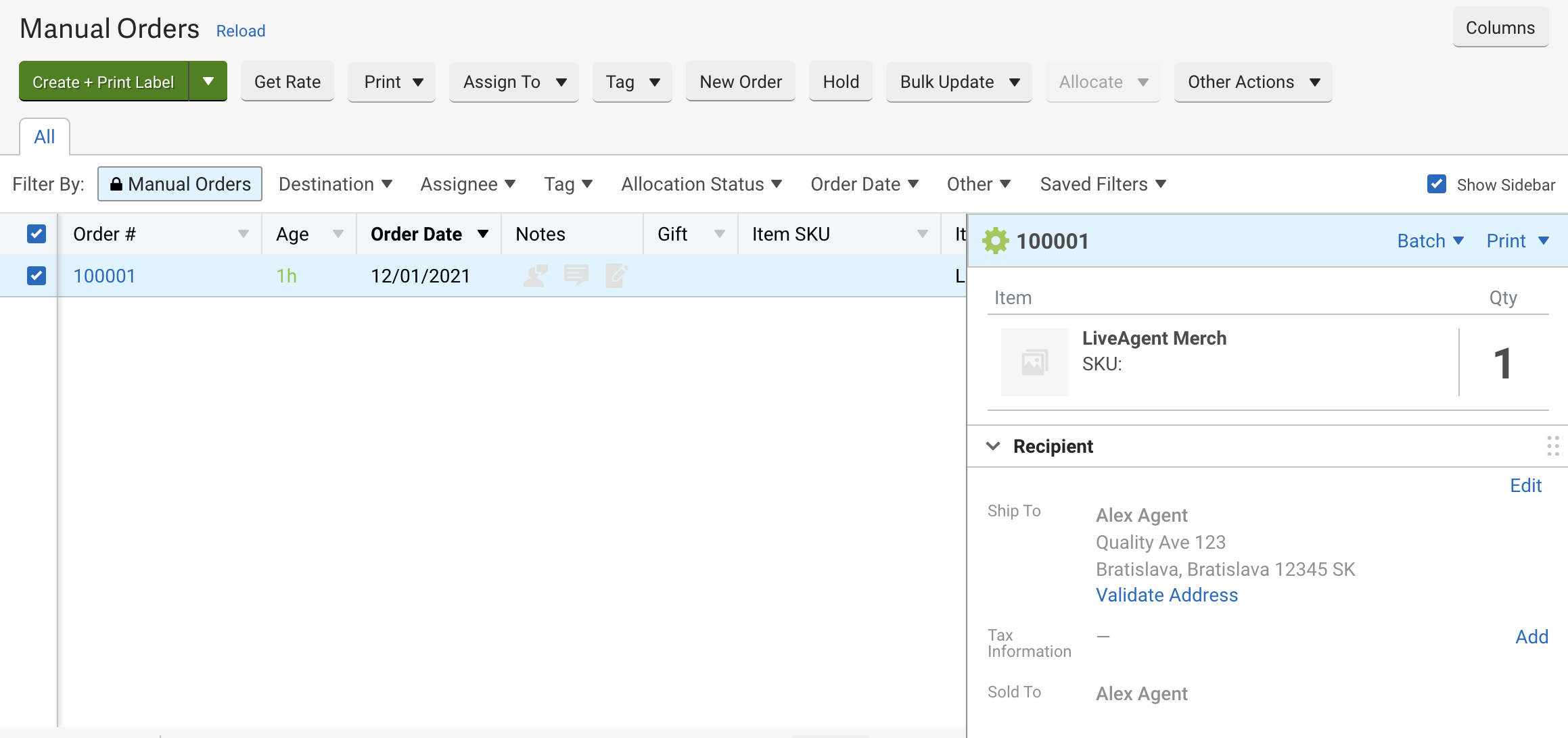 طلب جديد تم إنشاؤه في ShipStation