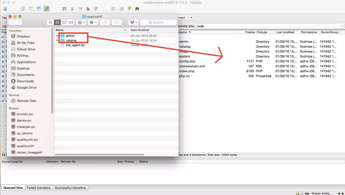 تكامل OpenCart LiveAgent - تحميل الملفات