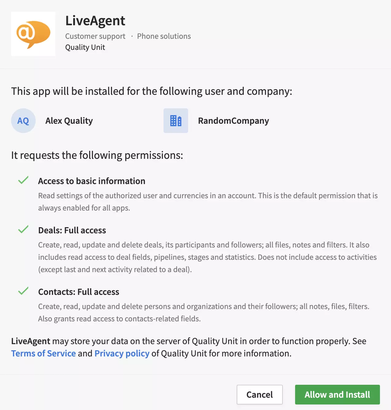 تثبيت مكون PipeDrive الإضافي لـ LiveAgent