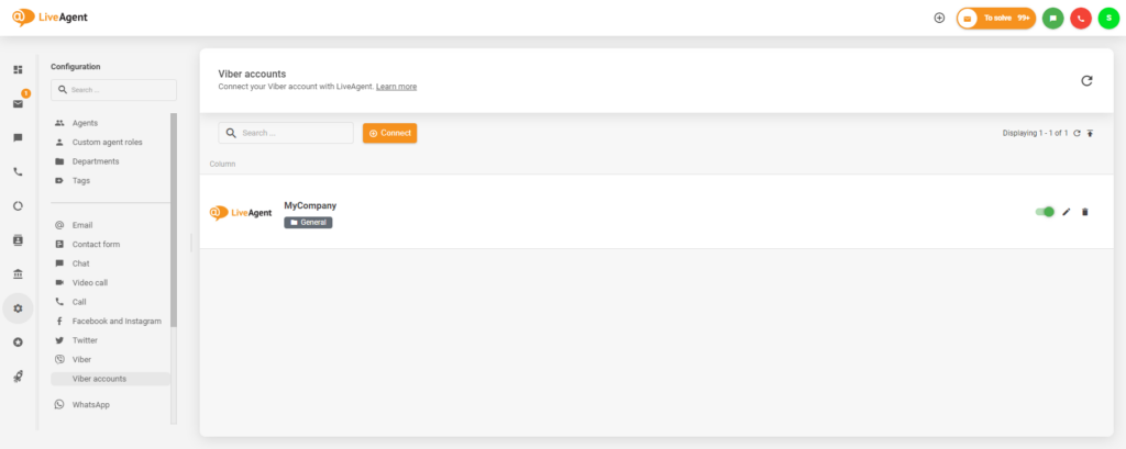 التكامل الناجح بين Viber و LiveAgent