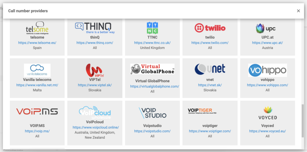 VoIPcloud في قائمة مزودي خدمات VoIP