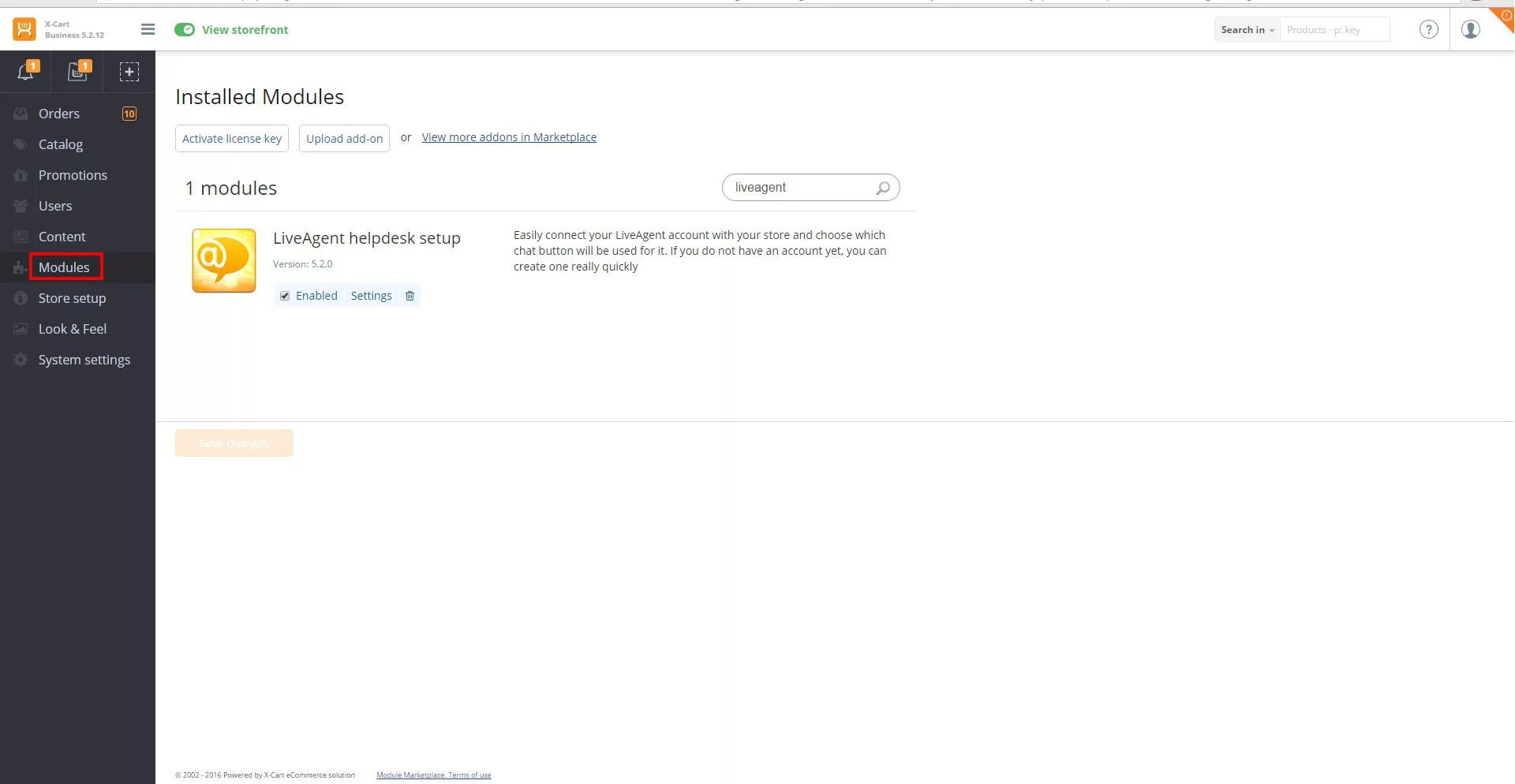 إعداد تكامل X-Cart LiveAgent