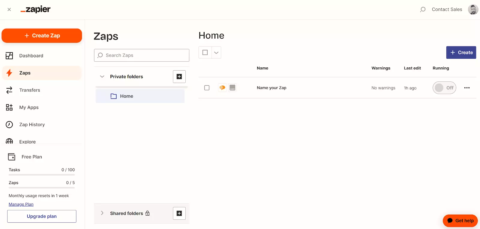 نظرة عامة على Zaps