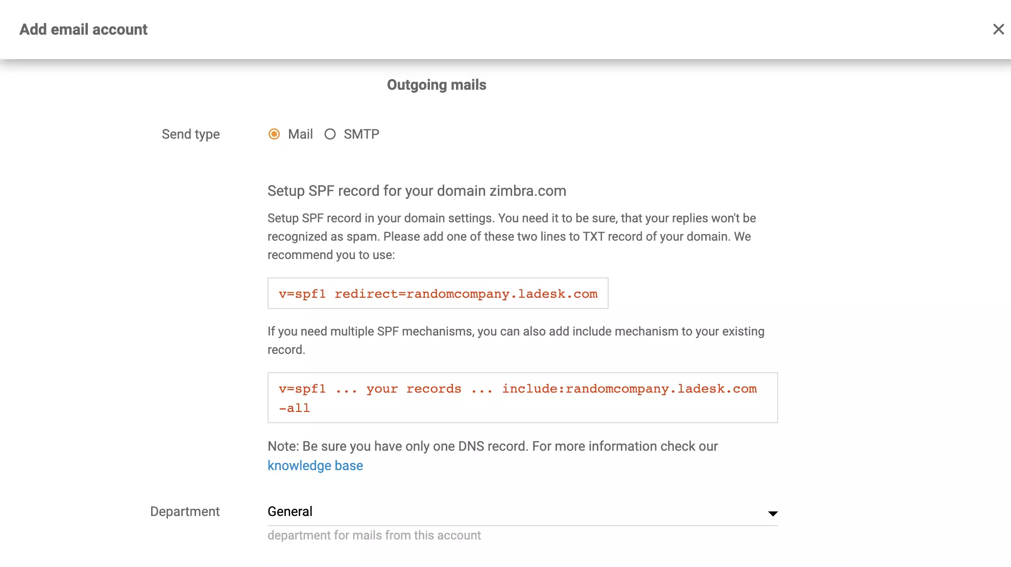 إعداد إعادة توجيه Zimbra