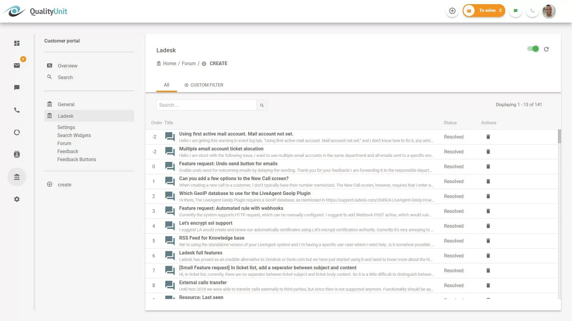 منتدى LiveAgent