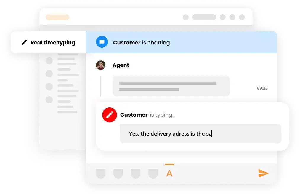 عرض الكتابة في الوقت الفعلي