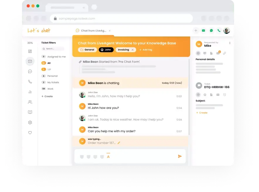عرض فريق الدعم