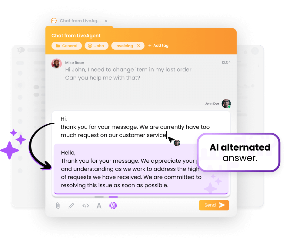 مساعد الذكاء الاصطناعي من LiveAgent