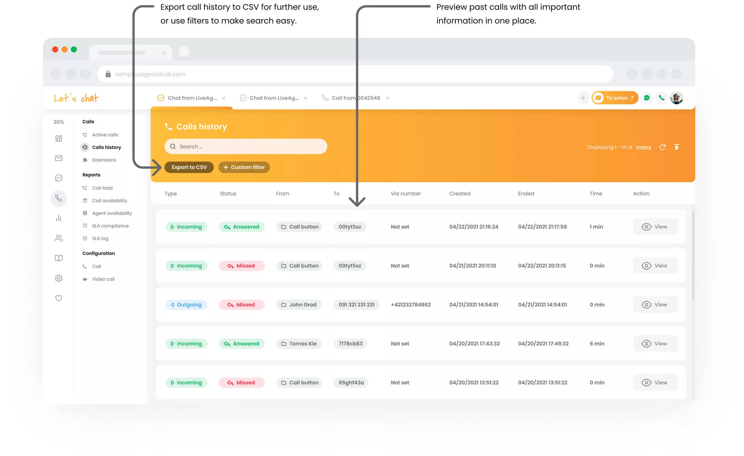 سجل المكالمات