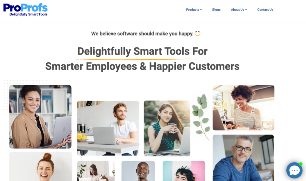 الصفحة الرئيسية لبرنامج قاعدة المعرفة ProProfs