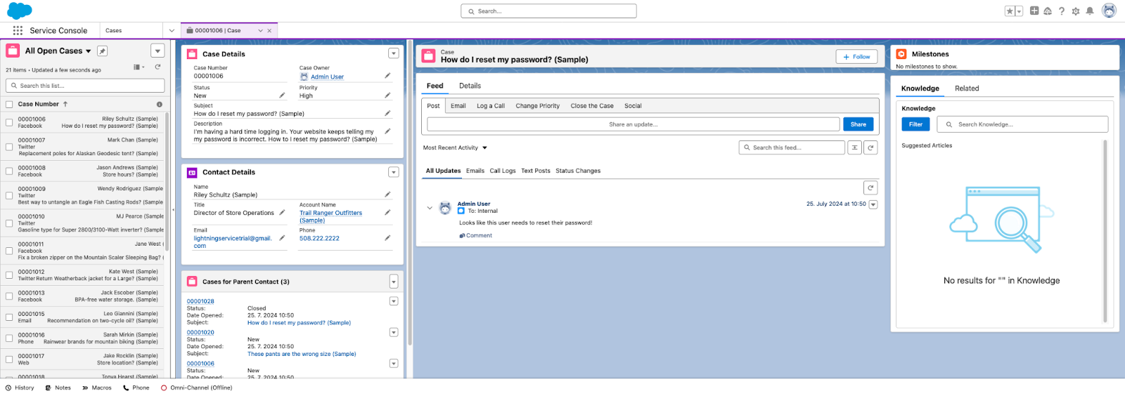 برنامج Salesforce Service Cloud لخدمة العملاء