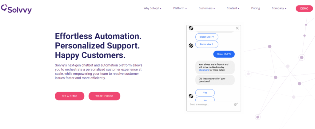 صفحة Solvvy الرئيسية