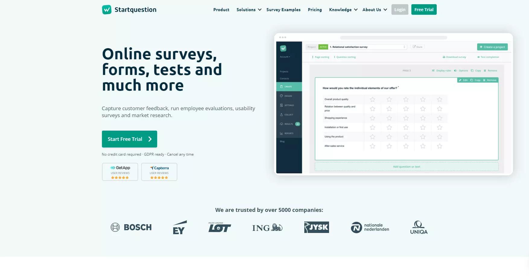 الصفحة الرئيسية لـ Startquestion