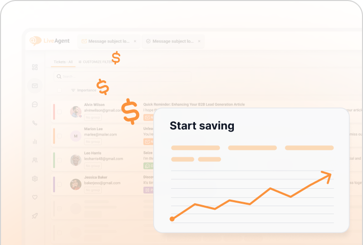 وفر 75% على LiveAgent