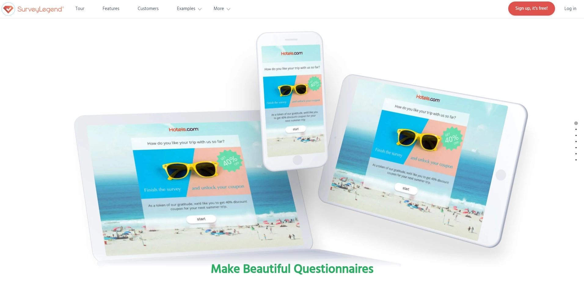 الصفحة الرئيسية لـ SurveyLegend