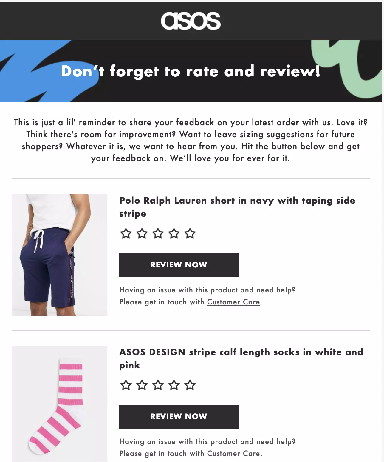 استبيان رضا Asos