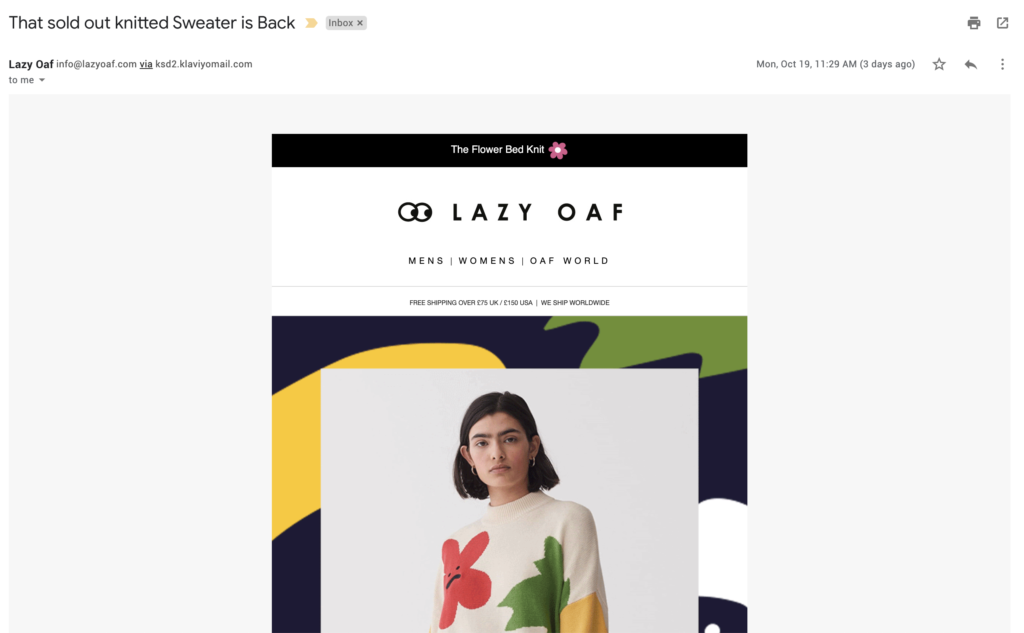 بريد إلكتروني للفرصة الأخيرة من Lazy Oaf