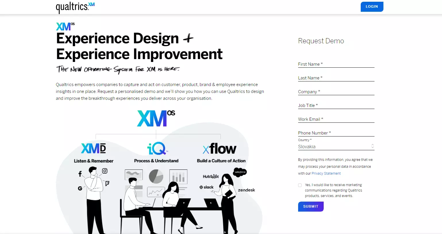 الصفحة الرئيسية لـ Qualtrics
