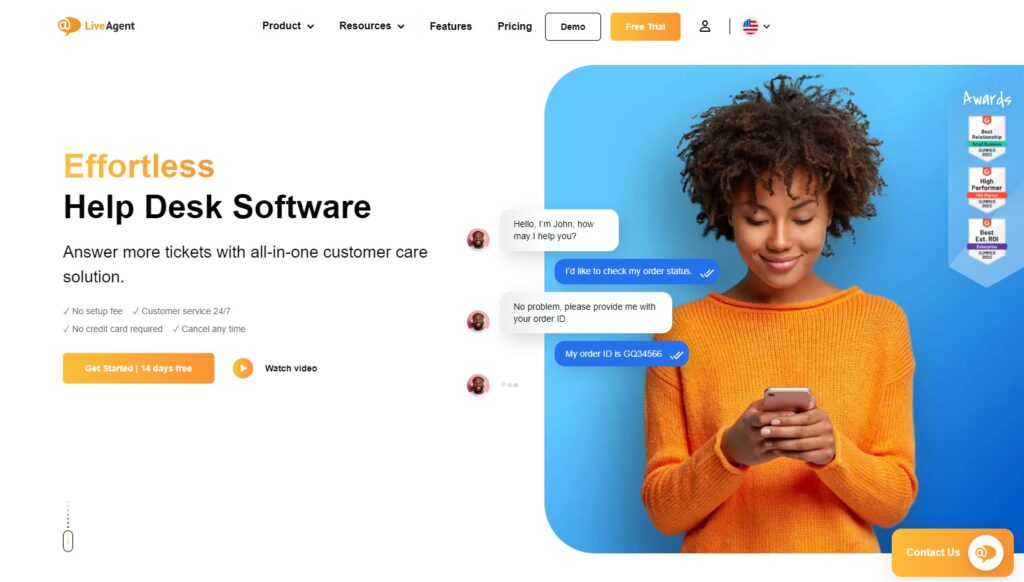 برنامج مساعدة LiveAgent